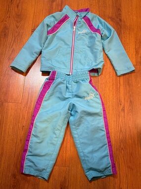 🍃3/$30 Toddler Puma Aqua and Purple Kids Track Set